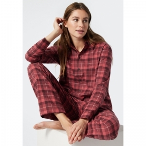 Damespyjama in flanel 501 hellrot