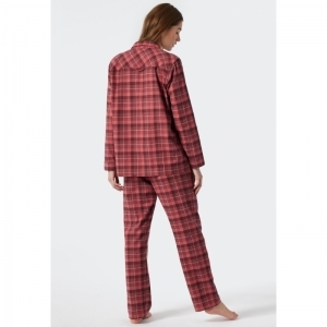 Damespyjama in flanel 501 hellrot