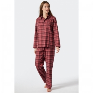 Damespyjama in flanel 501 hellrot