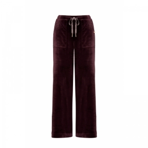 Dames homewear in velours 333 bordeaux