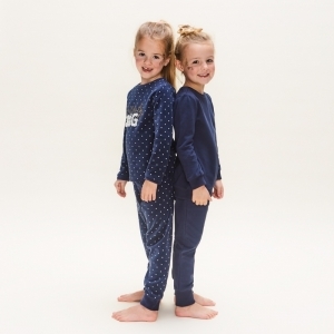 Girls velours set navy