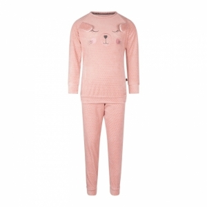 Girls velours set old pink