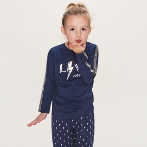 Girls pyjama set navy