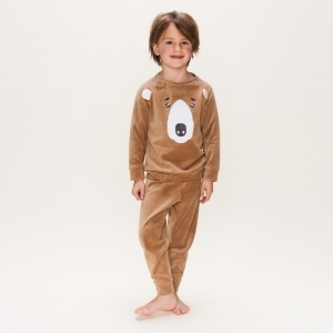 Boys velours set Sand