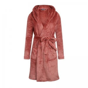 Women short bathrobe Dark red