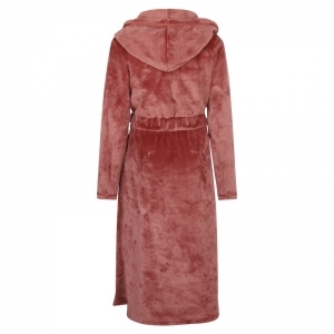 Women long bathrobe Dark red