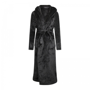 Unisex long bathrobe Dark grey