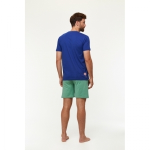 Herenpyjama, korte mouwen 856 blauw