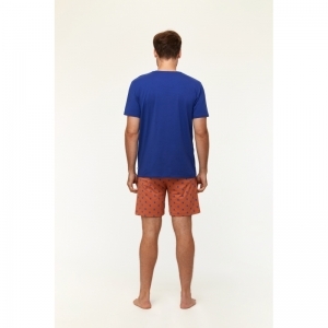 Herenpyjama, korte mouwen 856 blauw