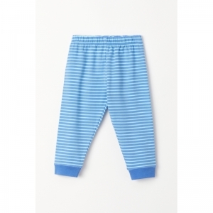 Unisex Babypyjama, lange mouwe 913 blauw gestr