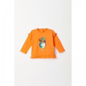 Baby meisjes pyjama,lange mouw 539 oranje