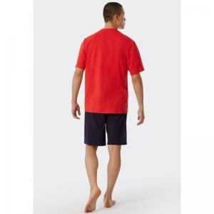 Herenpyjama, korte mouw 500 rood