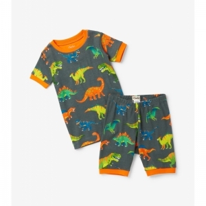 Pyjama Colourblock Dino Blue