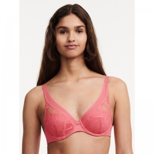 True Lace - Plunge spacer beha 0RI Koraal