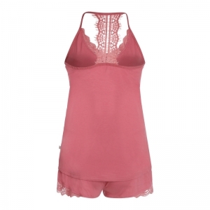 Women shortama rouge pink