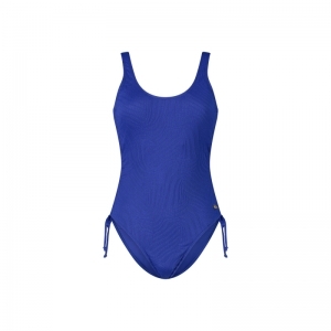 High leg swimsuit 2360 blue waves