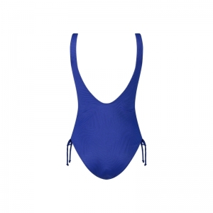 High leg swimsuit 2360 blue waves