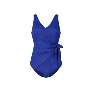 V-neck swimsuit 2360 blue waves