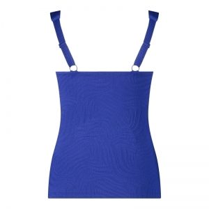 Twisted tankini top 2360 blue waves