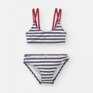 Meisjes bikini 12 blauw gestre