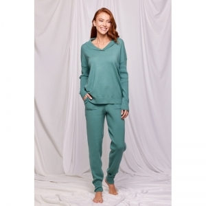 Dames homewear set 867 blauwgroen