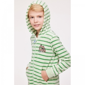 Unisex Onesie in velours 923 muntgroen s