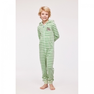 Unisex Onesie in velours 923 muntgroen s