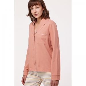 Dames pyjama, lange mouwen 443 oudroze