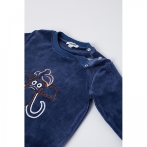 Pyjama in velours 834 blauw