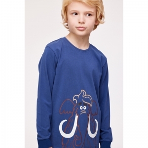 Pyjama met lange mouwen 834 blauw