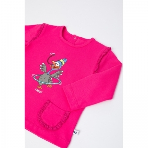 Baby meisjespyjama, lange mouw 388 fuchsia