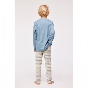 Unisex pyjama, lange mouwen 177 ijsblauw