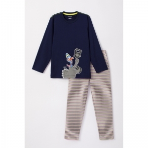 Unisex pyjama, lange mouwen 839 donkerblauw