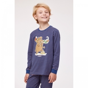 Unisex pyjama 915 donkerblauw