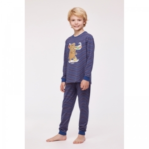 Unisex pyjama 915 donkerblauw