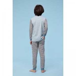 Unisex pyjama 916 blauw-gebro