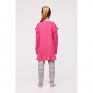 Meisjes pyjama, lange mouwen 388 fuchsia