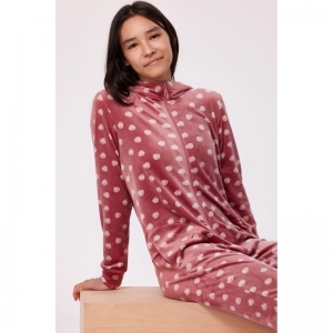 Meisjes onesie in velours 956 bolletjes p