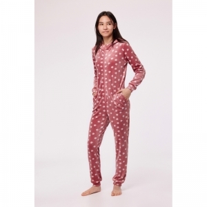 Meisjes onesie in velours 956 bolletjes p