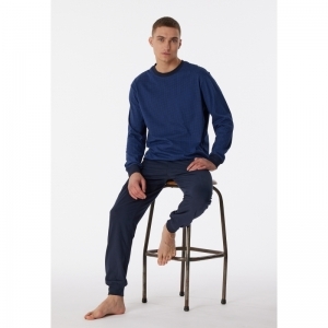 Herenpyjama, lange mouwen 815 navy