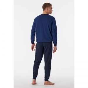 Herenpyjama, lange mouwen 815 navy