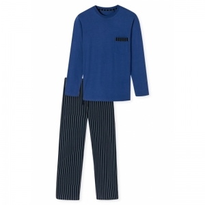 Herenpyjama, lange mouwen 815 navy