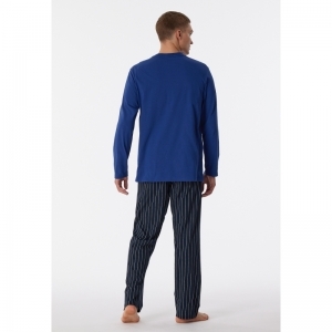 Herenpyjama, lange mouwen 815 navy