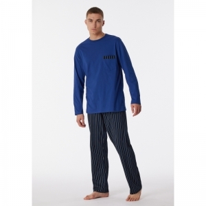 Herenpyjama, lange mouwen 815 navy