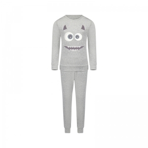 Boys velours set grey