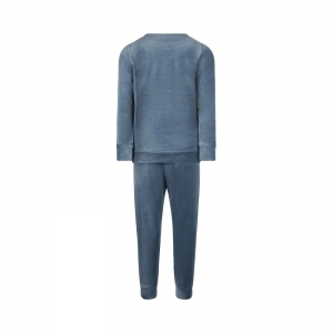 Boys velours set Faded blue