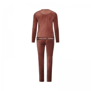 Women velours set Brown