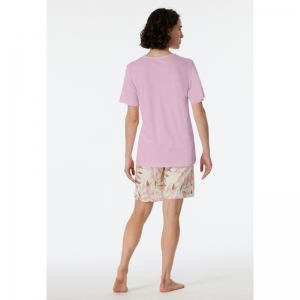 Damespyjama, korte mouwen 534 powder pink