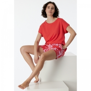 Dames pyjama, korte mouwen 500 rot