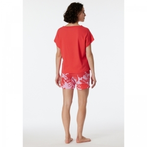 Dames pyjama, korte mouwen 500 rot